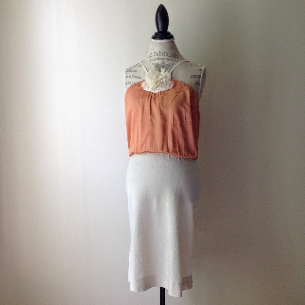 Lia Kes NY | Sexy Silk Peach & Cream Slip Dress
